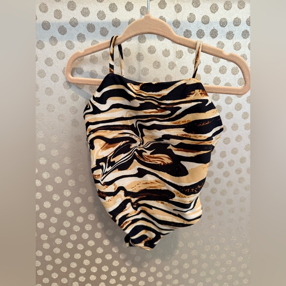 Skatie Kids Swim One Piece - Black and Tan